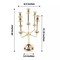 Gold 20" Metal 5 Arm Candelabra Taper Candle Holder Centerpiece Party Events